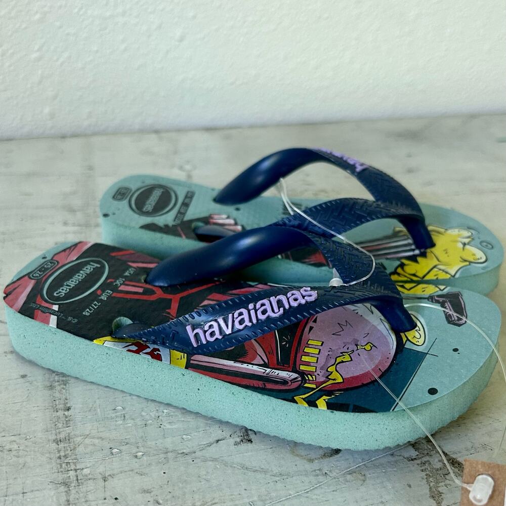 NWT Children’s kids Havaianas Star Wars flip flops sandals size 10 C